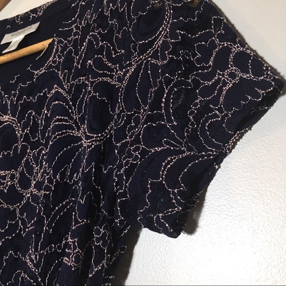 Motherhood Navy & Pink Lace Ribbon Belted Dress - Picture 5 of 8